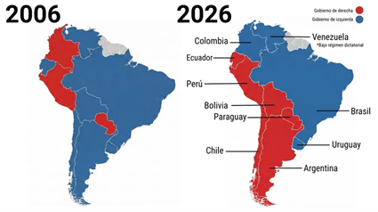 sudamerica se pinta de un solo color